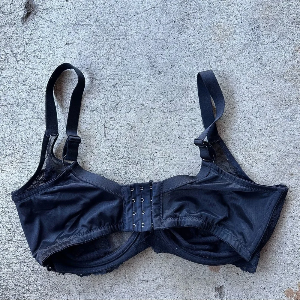 HSIA Blossom Unlined Black Lace Bra